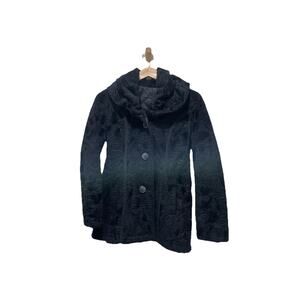 Laundry‎ by Shelli Segal Coat - XS Black Reversible Long Jacket Classic Layer